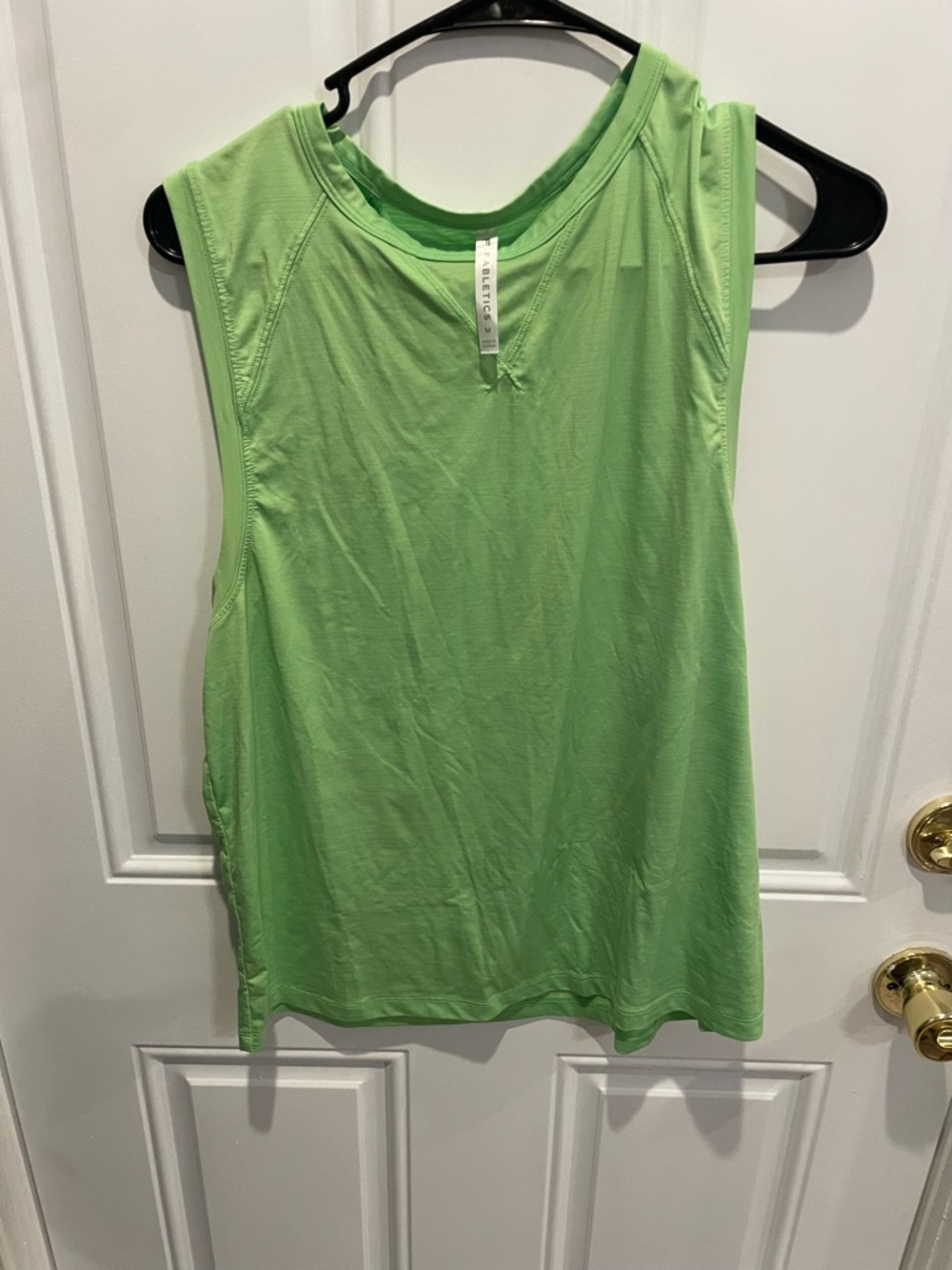 Fabletics Bright Green Sleeveless Performance Tank